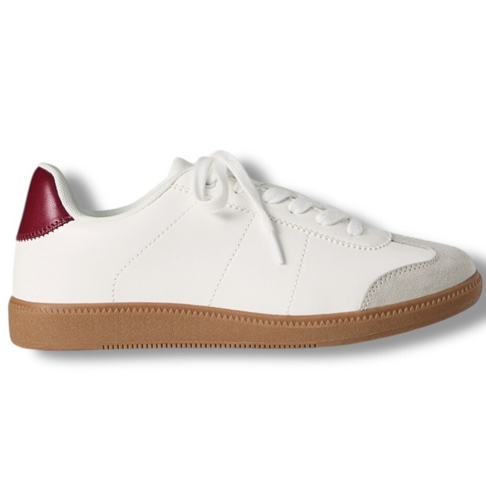 Fabletics The Laceup Sneaker II White Red Casual Shoes Sneakers Size 8.5 NEW - Picture 13 of 13